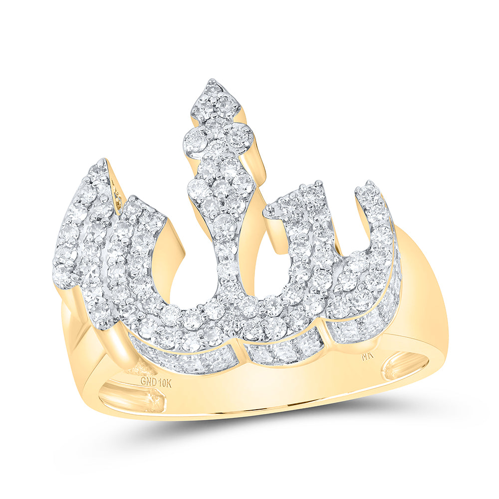 1 1/4CTW-DIA NK ALLAH MENS RING