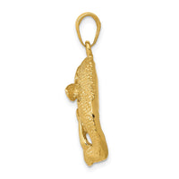 Load image into Gallery viewer, 14k Bass Fish Jumping Pendant
