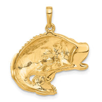 Load image into Gallery viewer, 14k Bass Fish Jumping Pendant
