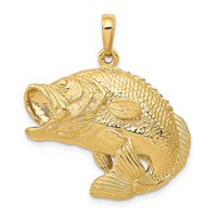 Load image into Gallery viewer, 14k Bass Fish Jumping Pendant
