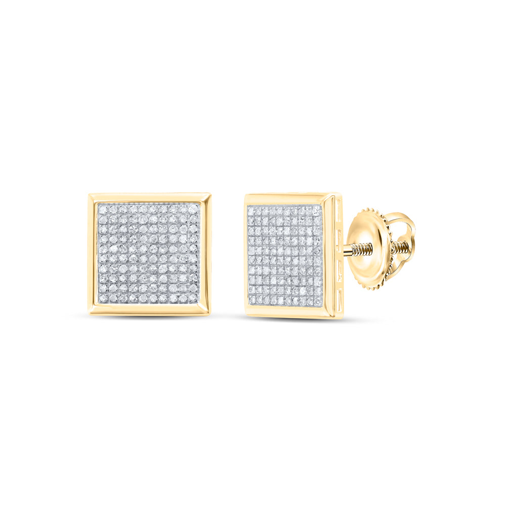 1.00 CTW DIA P3 MICRO-PAVE SQUARE EARRINGS