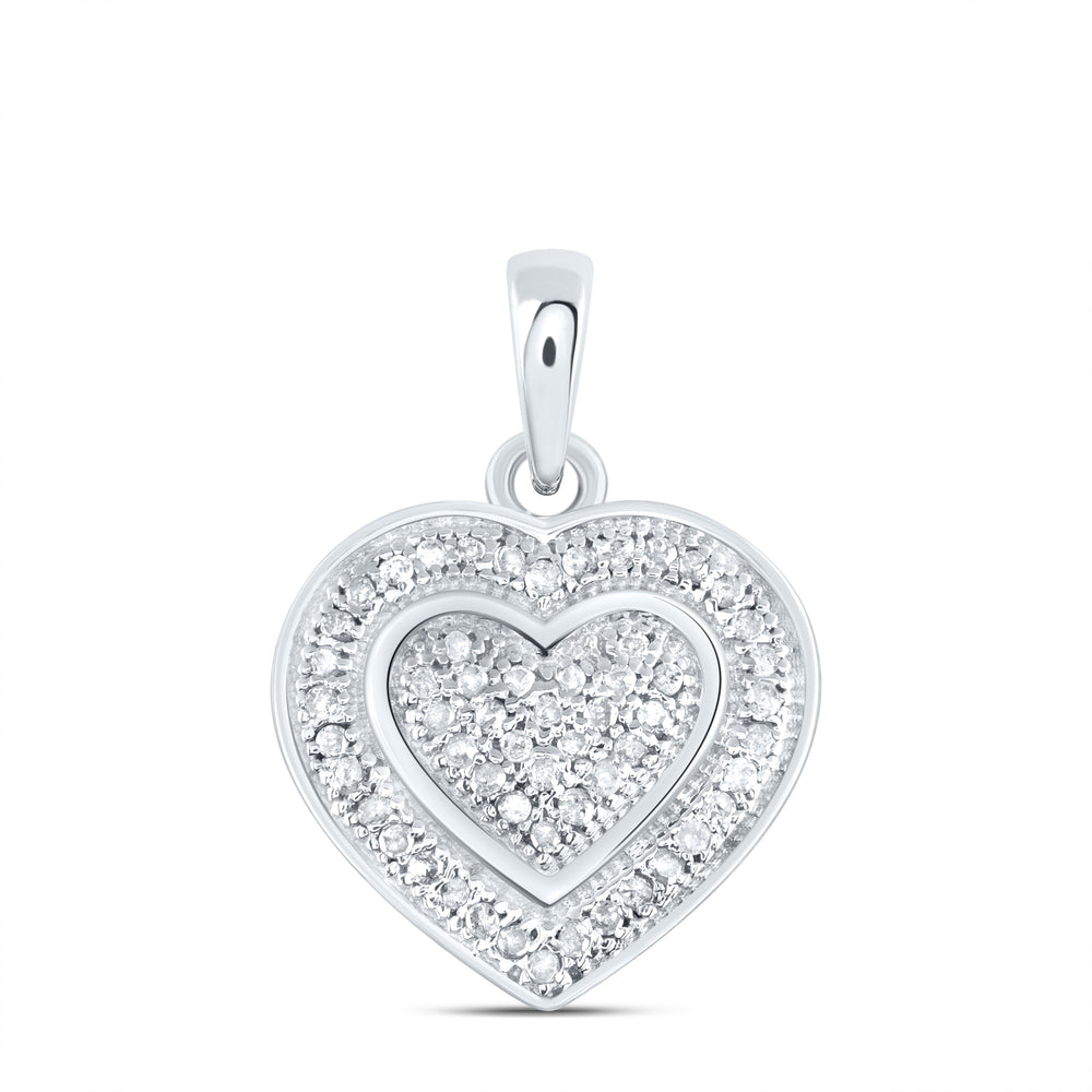 1/8 CTW-NAT DIA P4 GIFT HEART PENDANT
