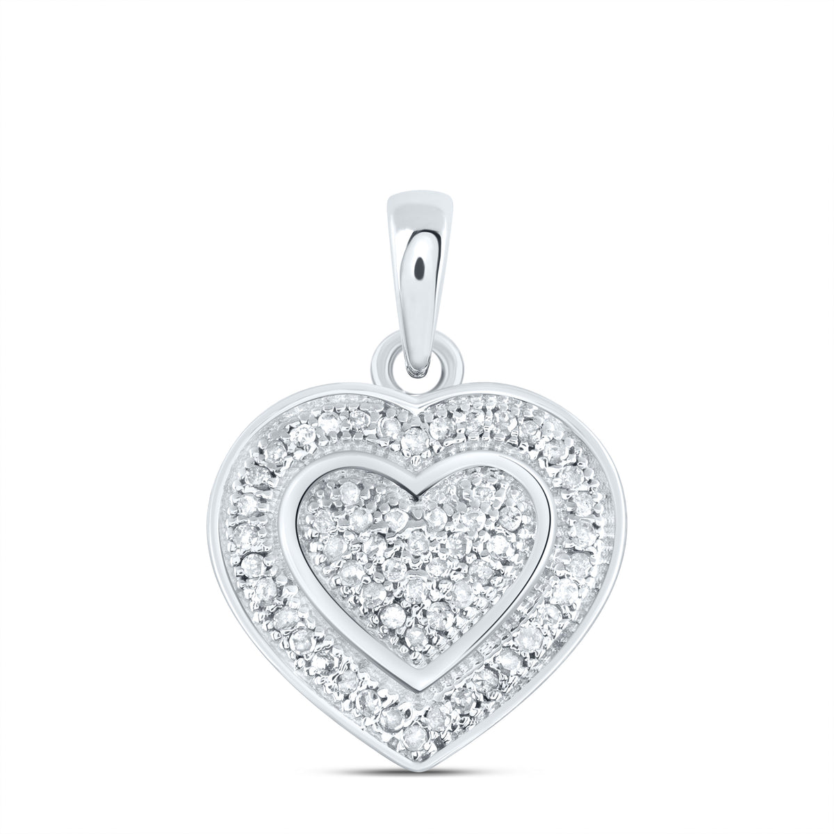 1/8 CTW-NAT DIA P4 GIFT HEART PENDANT
