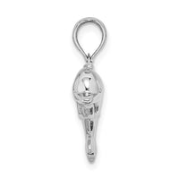 Load image into Gallery viewer, 14K White Gold 3-D Puffed Dolphin Charm
