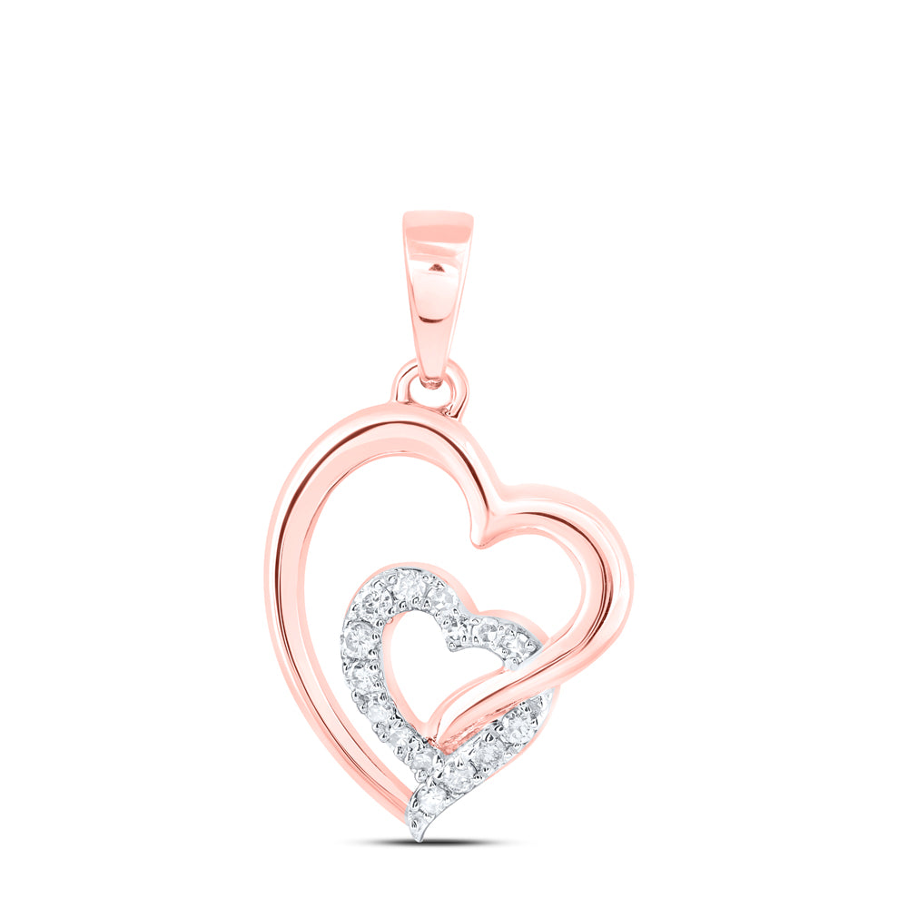 1/12CTW-DIA NK GIFT HEART PENDANT