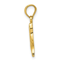 Load image into Gallery viewer, 14k Solid Polished Open-Backed Whale Tail Pendant
