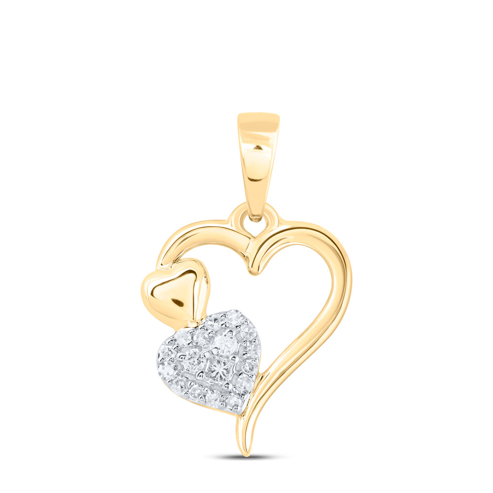 1/10CTW-DIA NK GIFT HEART PENDANT