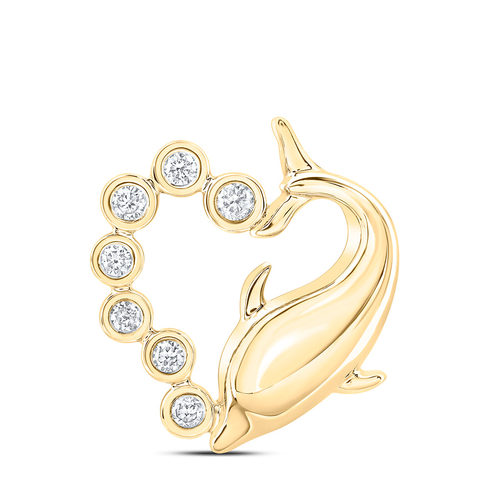 1/10CTW-DIA NK GIFT HEART PENDANT