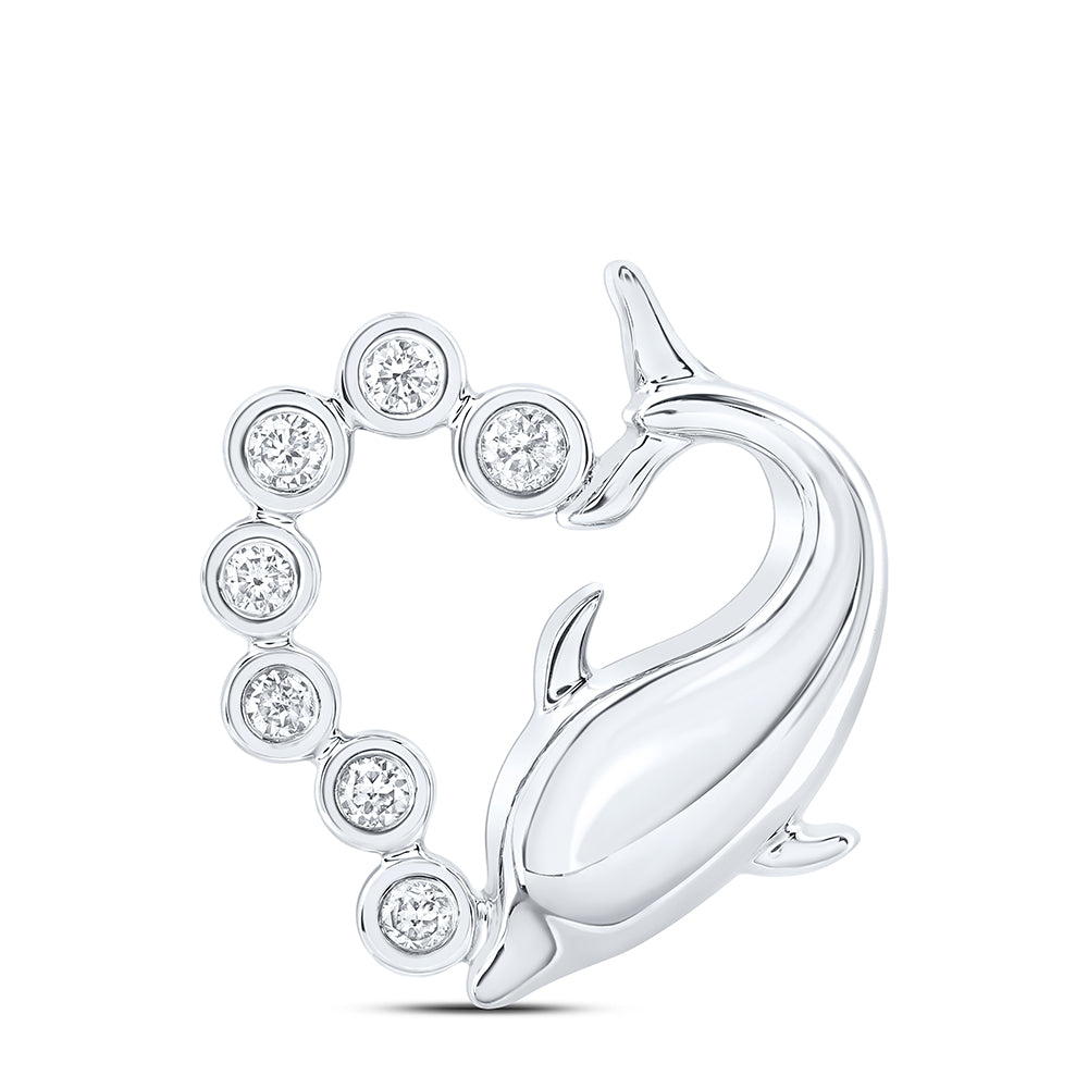 1/10CTW-DIA NK GIFT HEART PENDANT