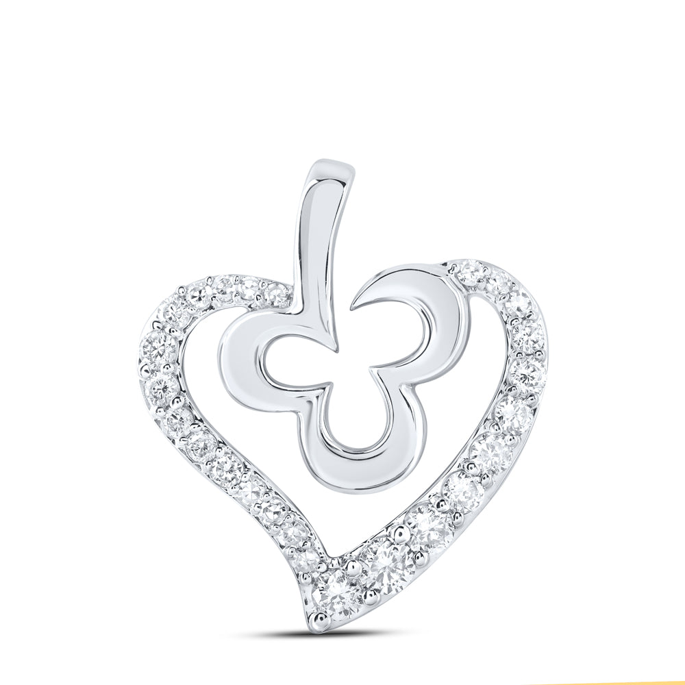 1/4CTW-DIA NK GIFT HEART PENDANT