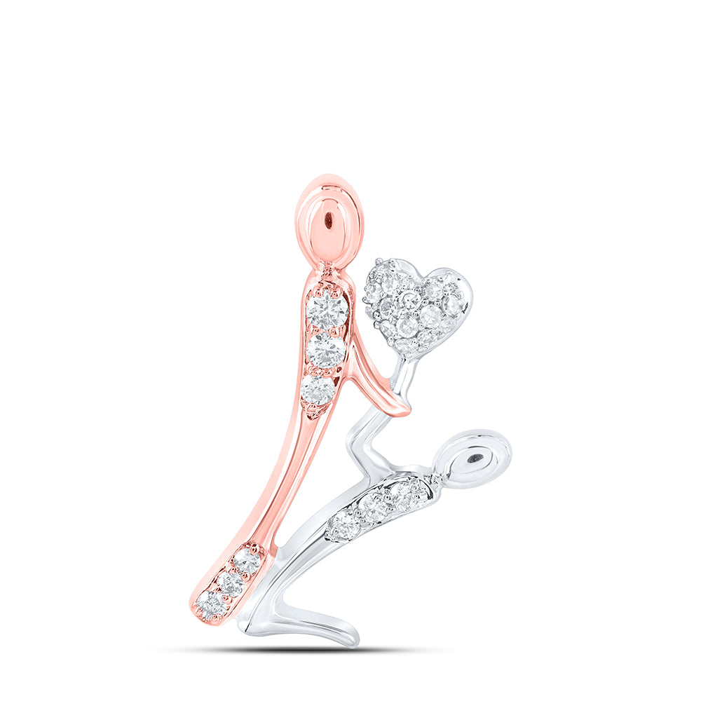 1/8CTW-DIA NK GIFT HEART PENDANT