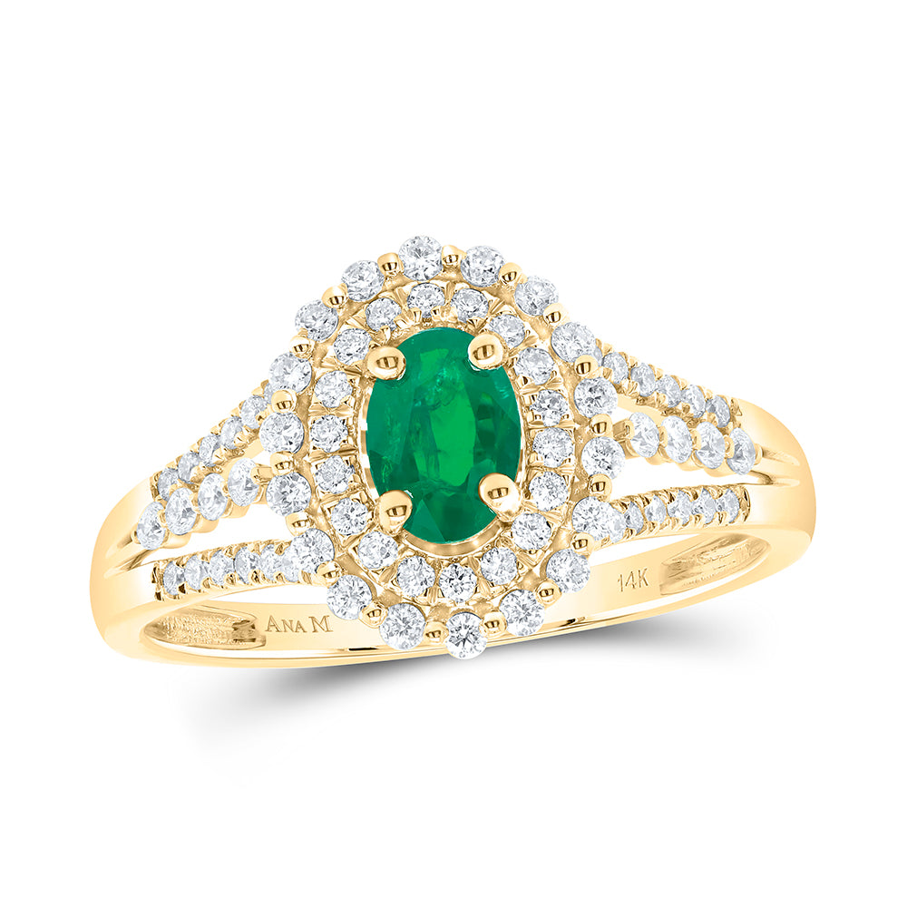 3/8CTW-DIA ANA M 6X4MM EME-OV NAT GEM RING