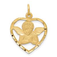 Load image into Gallery viewer, 14k Angel in Heart Charm
