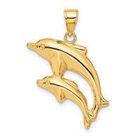Load image into Gallery viewer, 14k Dolphin Pair Pendant
