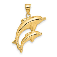 Load image into Gallery viewer, 14k Dolphin Pair Pendant
