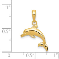 Load image into Gallery viewer, 14k Dolphin Jumping Pendant
