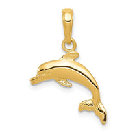 Load image into Gallery viewer, 14k Dolphin Jumping Pendant
