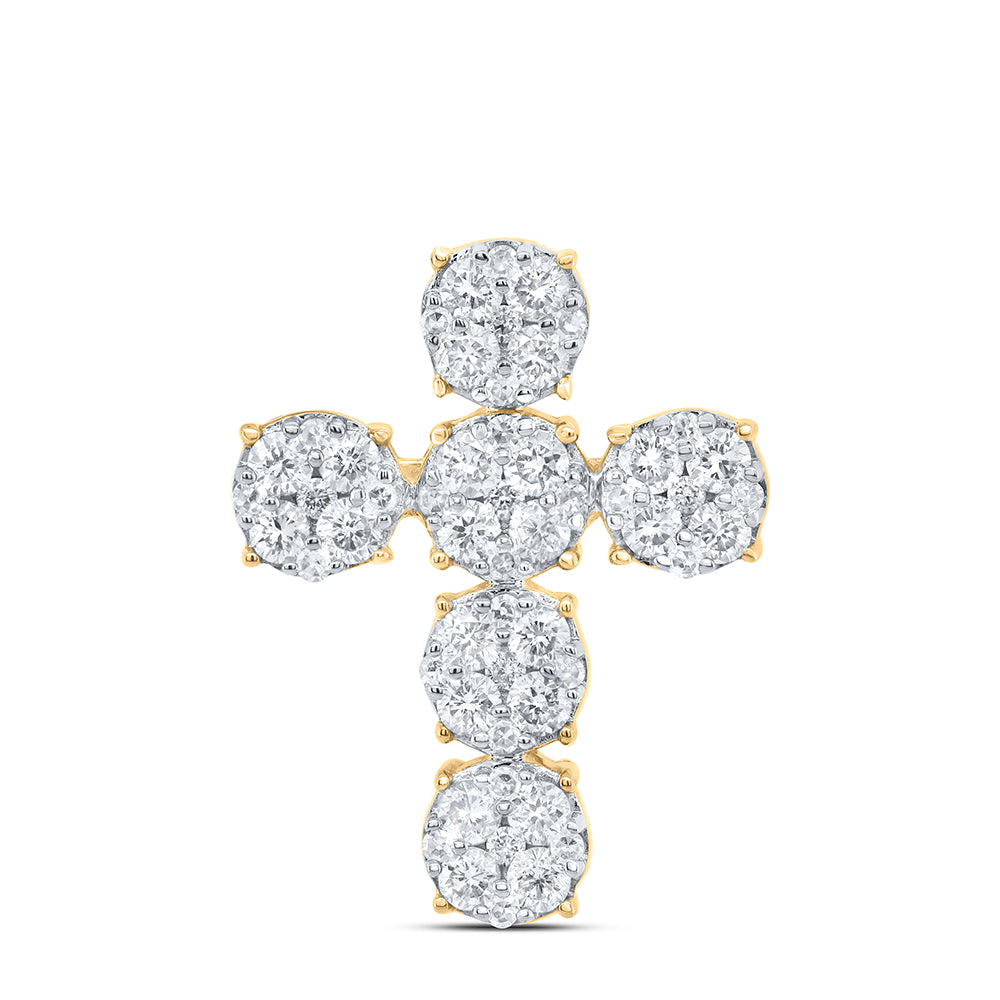 3/4CTW-DIA NK FASHION CROSS PENDANT