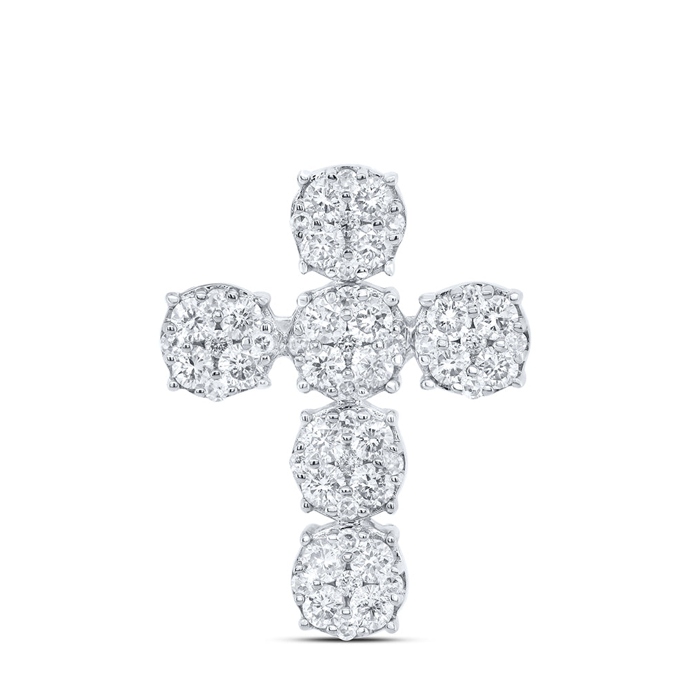 3/4CTW-DIA NK FASHION CROSS PENDANT