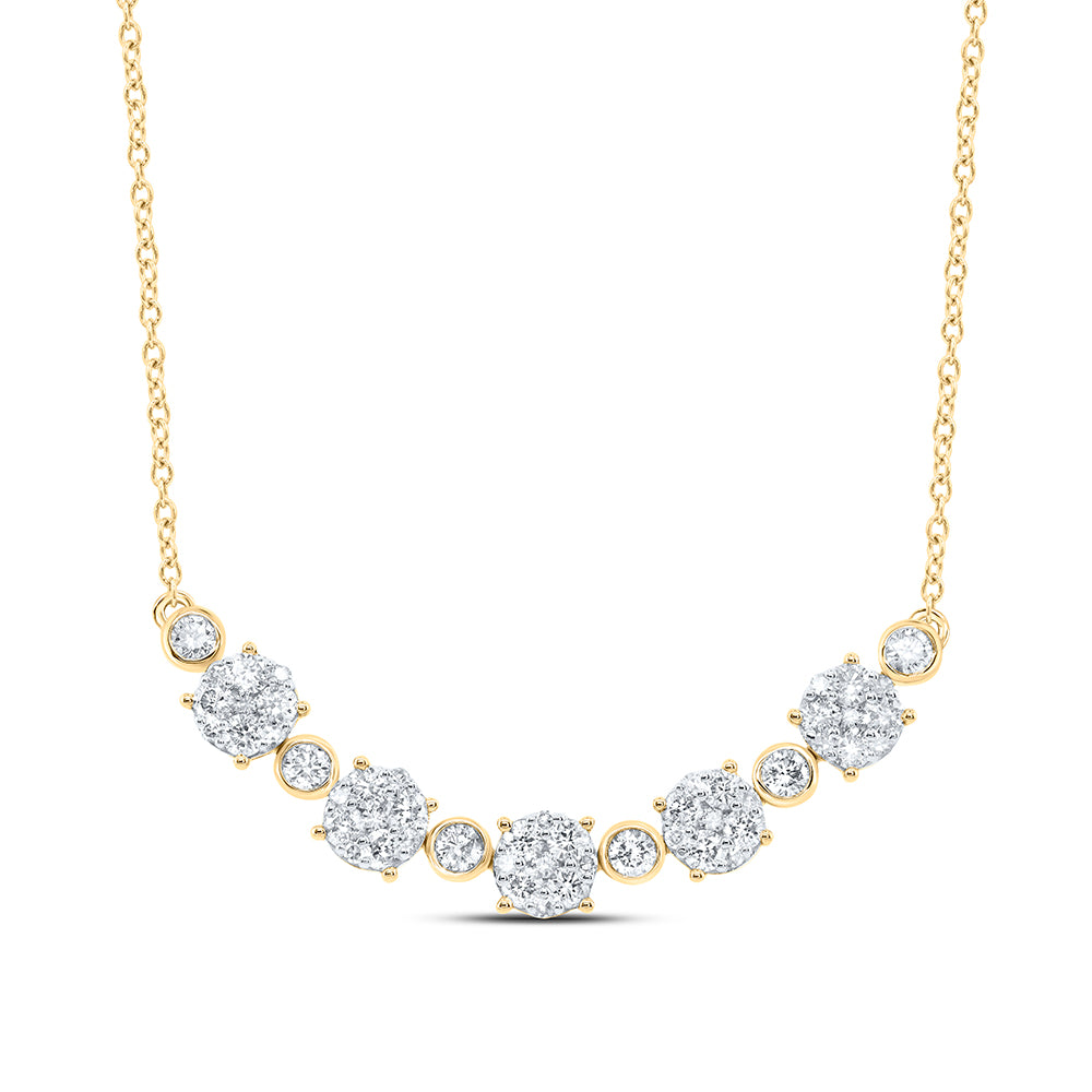 1CTW-DIA NK FASHION NECKLACE(18 INCH)