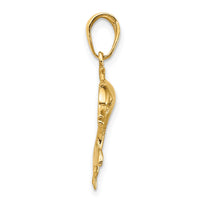 Load image into Gallery viewer, 14k Dolphin Swimming Pendant
