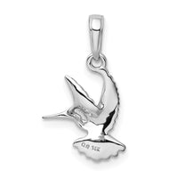 Load image into Gallery viewer, 14k White Gold Hummingbird Pendant
