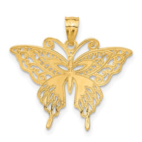 Load image into Gallery viewer, 14k w/Rhodium Fancy Butterfly Pendant
