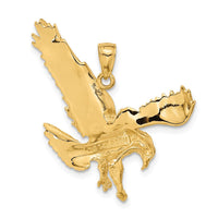 Load image into Gallery viewer, 14k Textured Eagle Landing Pendant
