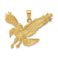 Load image into Gallery viewer, 14k Textured Eagle Landing Pendant
