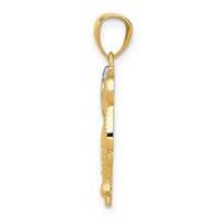 Load image into Gallery viewer, 14k w/ Rhodium Owl Pendant
