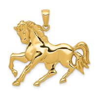 Load image into Gallery viewer, 14k Horse Galloping Pendant
