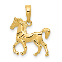 Load image into Gallery viewer, 14k Standing Horse Pendant
