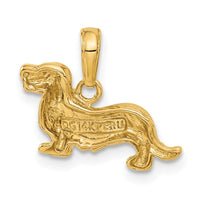 Load image into Gallery viewer, 14k Long-Haired Dachshund Dog Pendant
