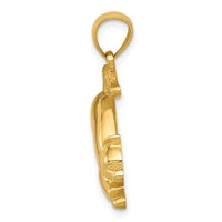 Load image into Gallery viewer, 14k Stretching Cat Pendant
