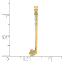 Load image into Gallery viewer, 14k 3-D Single Golf Club with Ball Charm
