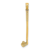 Load image into Gallery viewer, 14k 3-D Single Golf Club with Ball Charm
