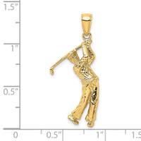 Load image into Gallery viewer, 14k 3-D Golfer in Swing Charm
