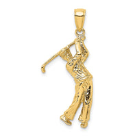 Load image into Gallery viewer, 14k 3-D Golfer in Swing Charm
