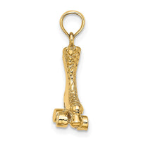 Load image into Gallery viewer, 14k 3-D Roller Skate Charm
