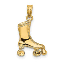 Load image into Gallery viewer, 14k 3-D Roller Skate Charm
