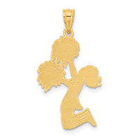 Load image into Gallery viewer, 14k Diamond Cut Cheerleader Charm
