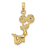 Load image into Gallery viewer, 14k 3-D Jumping Cheerleader Charm
