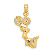 Load image into Gallery viewer, 14k 3-D Jumping Cheerleader Charm
