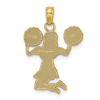Load image into Gallery viewer, 14k Cheerleader Jumping with Pom-Pom&#39;s Charm

