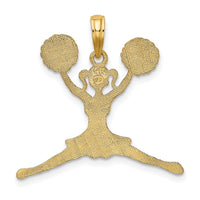 Load image into Gallery viewer, 14k Cheerleader Jumping with Pom-Poms Charm
