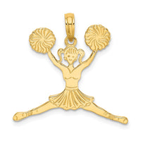 Load image into Gallery viewer, 14k Cheerleader Jumping with Pom-Poms Charm
