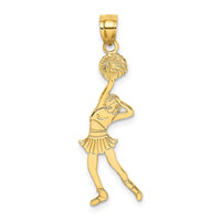 Load image into Gallery viewer, 14k Cheerleader with Hand on Head Charm
