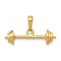 Load image into Gallery viewer, 14k 3-D Barbell Pendant
