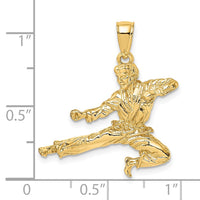 Load image into Gallery viewer, 14k 3-D Male Karate Pendant
