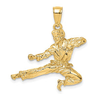 Load image into Gallery viewer, 14k 3-D Male Karate Pendant
